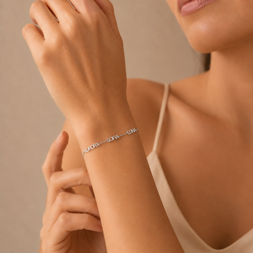 Bracciale "Legami" con Nome Argento