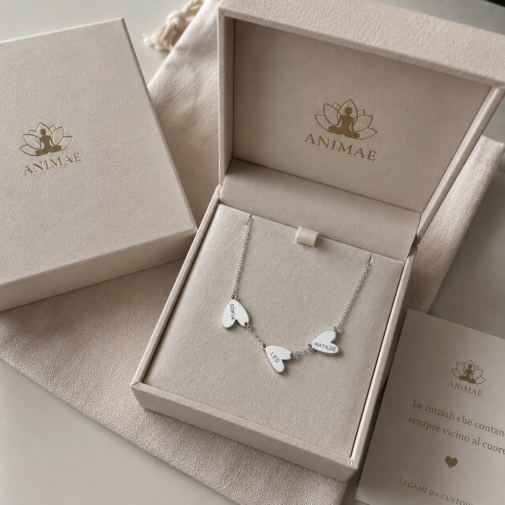 Collana "Legami" con Cuore inciso Argento