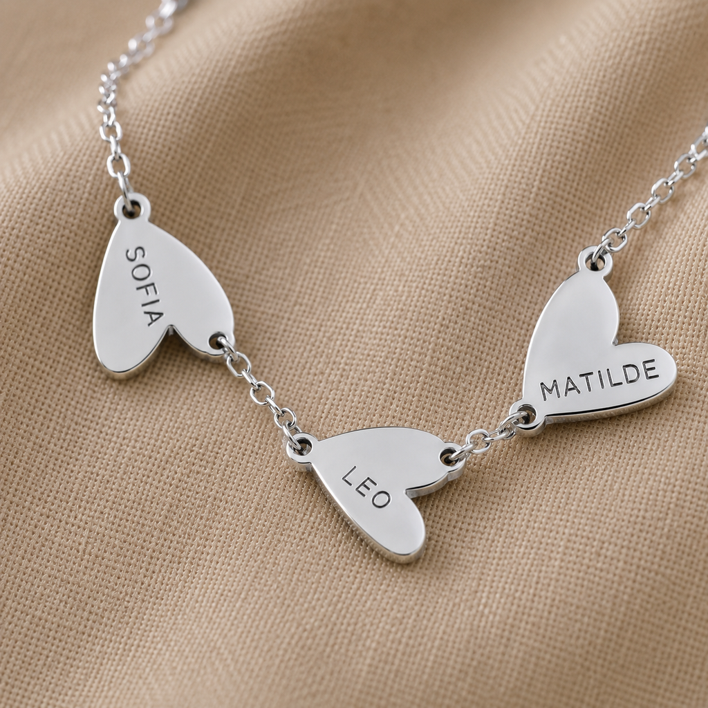 Collana "Legami" con Cuore inciso Argento